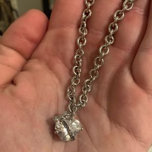 Juicy Couture heart rhinestone charm bracelet